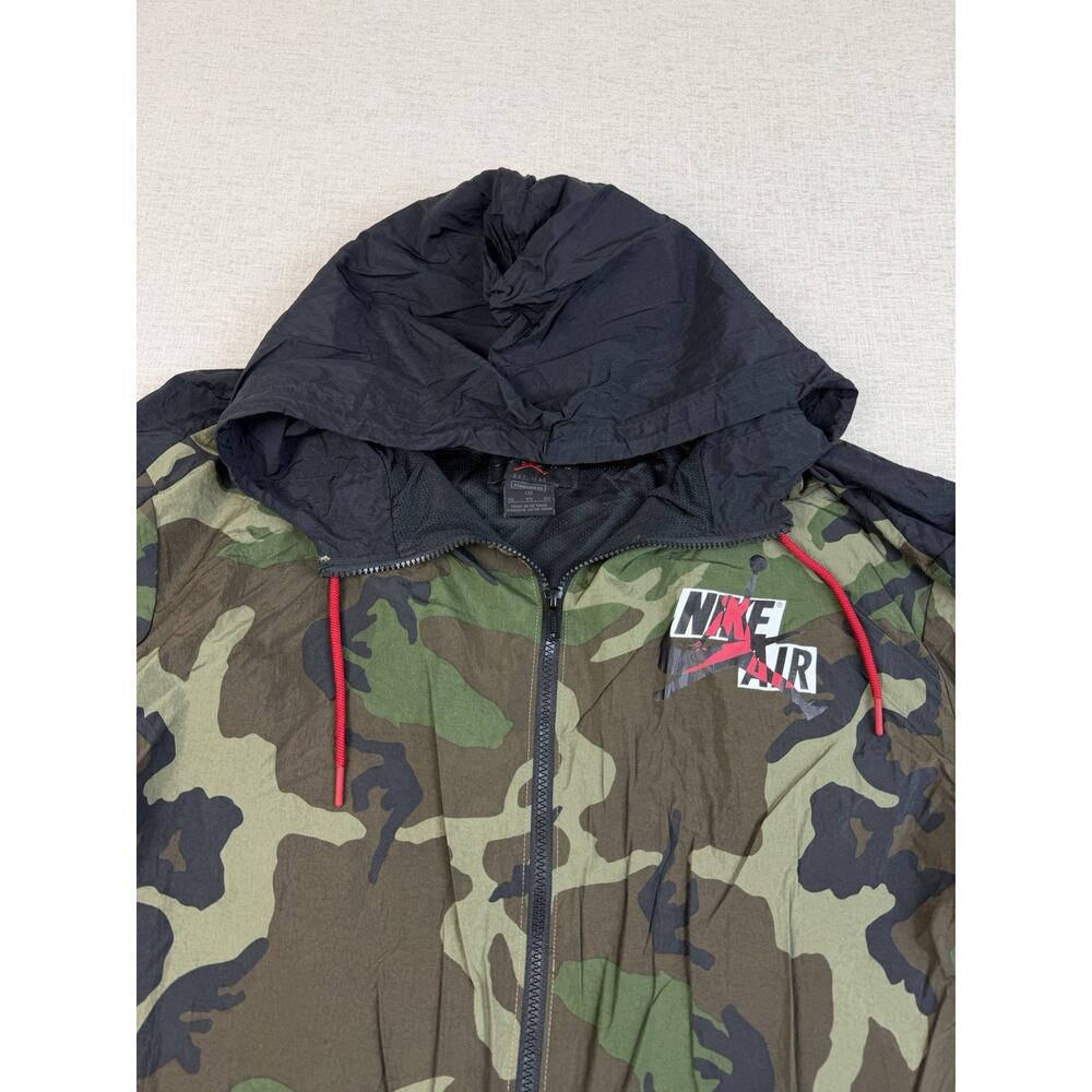Nike Jordan Men’s XL Camo Windbreaker Jacket Full Zip Hooded Jumpman Air - Picture 2 of 9